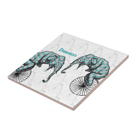 Elephants plus fietsen Equal YIKES Tegeltje (Zijkant)