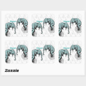 Elephants plus fietsen Equal YIKES Vierkante Sticker (Vel)