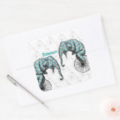 Elephants plus fietsen Equal YIKES Vierkante Sticker (Envelop)