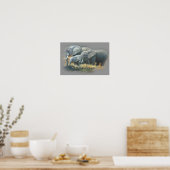 Elephants-Poster Poster (Keuken)