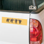 Elephants Quartet Bumpersticker (Op Truck)