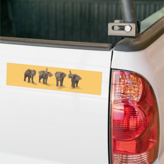 Elephants Quartet Bumpersticker (Op Truck)