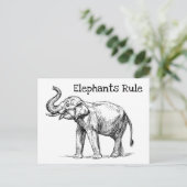 Elephants-regel Briefkaart (Staand voorkant)