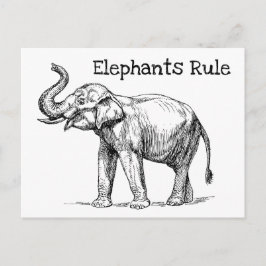 Elephants-regel Briefkaart