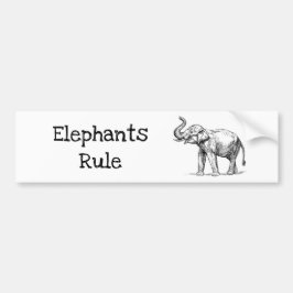 Elephants-regel Bumpersticker