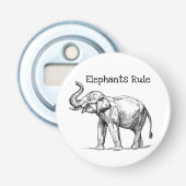 Elephants-regel Button Flesopener (Voorkant)