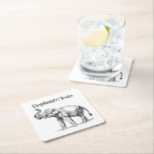 Elephants-regel Kartonnen Onderzetters (Insitu)