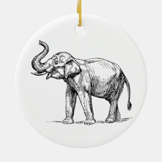 Elephants-regel Keramisch Ornament (Achterkant)