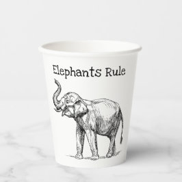 Elephants-regel Papieren Bekers