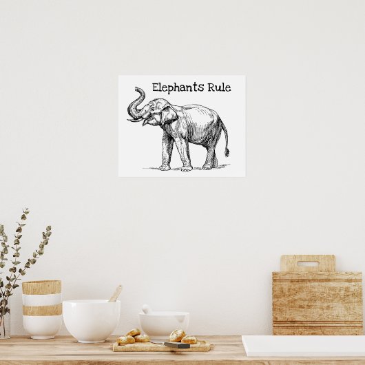Elephants-regel Poster (Keuken)