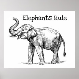 Elephants-regel Poster
