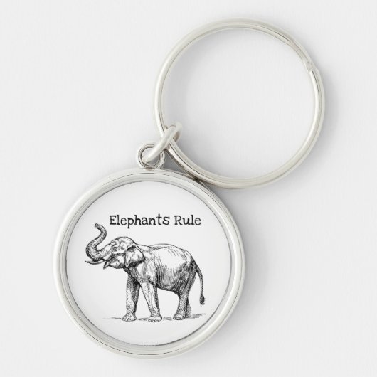 Elephants-regel Sleutelhanger (Voorkant)