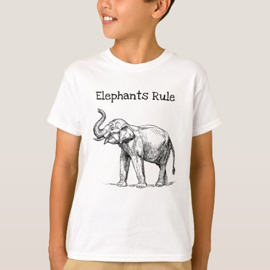 Elephants-regel T-shirt (Voorkant)