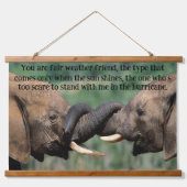 Elephants samen met elkaar, met elkaar verbonden. hangend wandkleed (Voorkant)