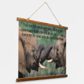 Elephants samen met elkaar, met elkaar verbonden. hangend wandkleed (Gebogen)