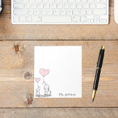 Elephants schattige moeder baby-kindernaam notitieblok