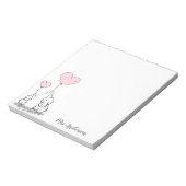 Elephants schattige moeder baby-kindernaam notitieblok (Linkerzijde)