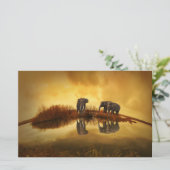 Elephants Scrapbook Paper Briefpapier (Staand voorkant)