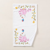 Elephants, Sheep & Bird Animal Tower Bad Handdoek (Handdoek)