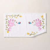 Elephants, Sheep & Bird Animal Tower Bad Handdoek (Handdoek)