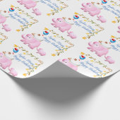 Elephants, Sheep & Bird Animal Tower Cadeaupapier (Hoek)
