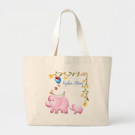 Elephants, Sheep & Bird Animal Tower Grote Tote Bag