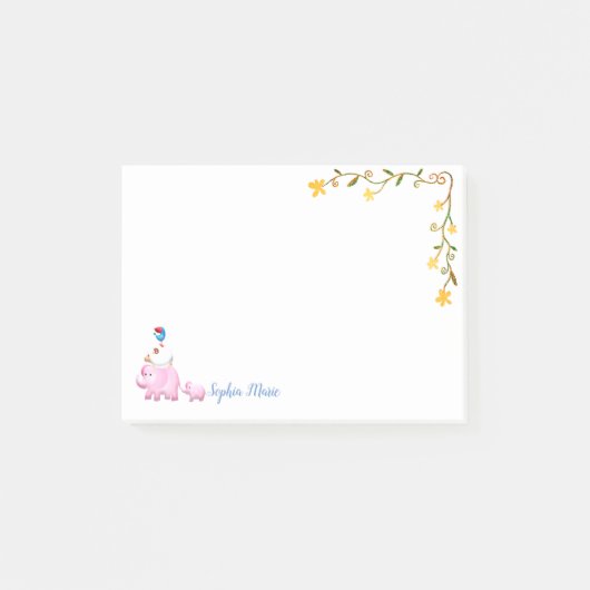 Elephants, Sheep & Bird Animal Tower Post-it® Notes (Voorkant)