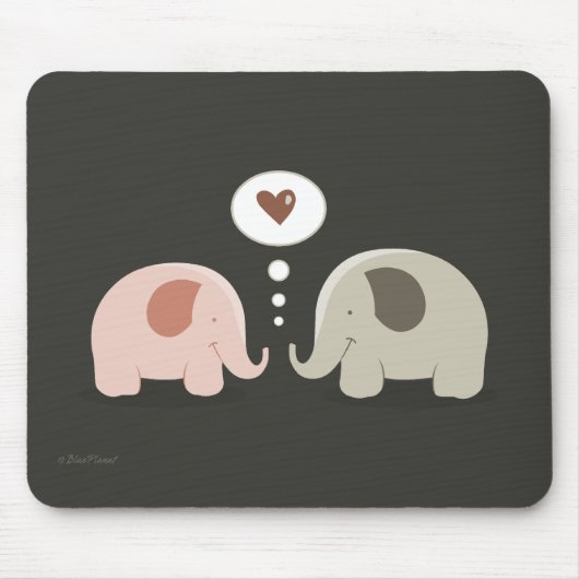 Elephants Soul Mates mousepad Muismat (Voorkant)