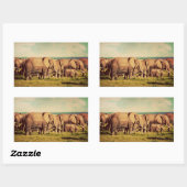 Elephants-stickers Rechthoekige Sticker (Vel)