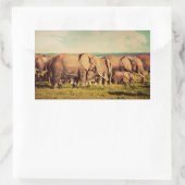 Elephants-stickers Rechthoekige Sticker (Tas)