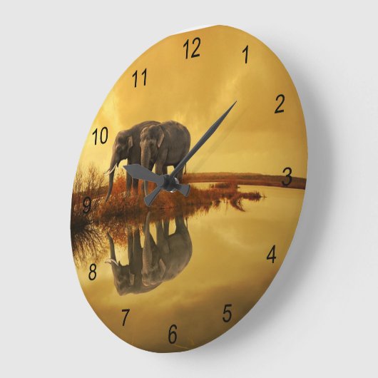 Elephants Sunset Grote Klok (Hoek)