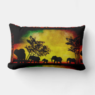 Elephants Sunset Kussen