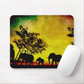 Elephants Sunset Muismat (Met muis)