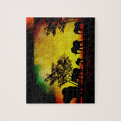Elephants Sunset Puzzle Legpuzzel (Verticaal)