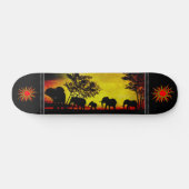 Elephants Sunset Skateboard (Horizontaal)