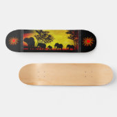 Elephants Sunset Skateboard (Horizontaal)