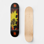 Elephants Sunset Skateboard (Voorkant)