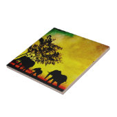 Elephants Sunset Tegeltje (Zijkant)