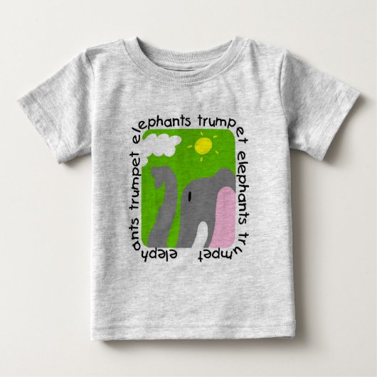 Elephants Trumpet Baby Football Bodysuit (Voorkant)