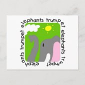 Elephants Trumpet Tshirts en Gifts Briefkaart (Voorkant)
