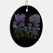 Elephants vergeet nooit Ornaments Keramisch Ornament (Rechts)