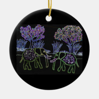 Elephants vergeet nooit Ornaments Keramisch Ornament