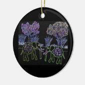 Elephants vergeet nooit Ornaments Keramisch Ornament (Links)
