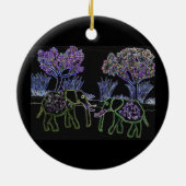 Elephants vergeet nooit Ornaments Keramisch Ornament (Achterkant)