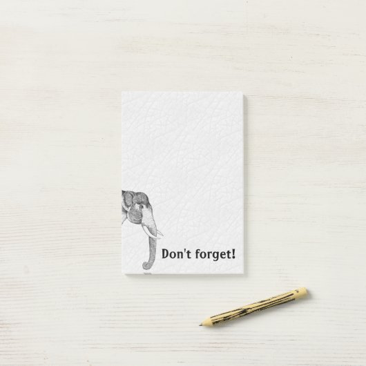 Elephants vergeet nooit Post it Notes (Op bureau)