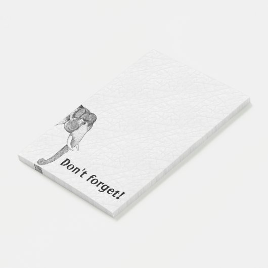 Elephants vergeet nooit Post it Notes (Schuin)