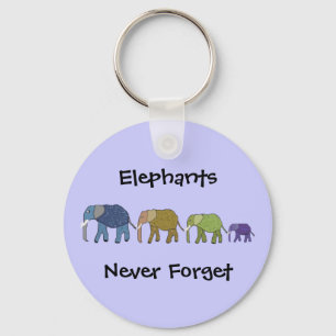 Elephants Vergeet nooit Sleutelhanger