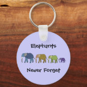Elephants Vergeet nooit Sleutelhanger (Voorkant)