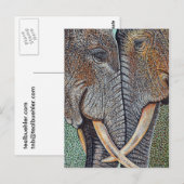Elephants vergeten nooit briefkaart (Voorkant / Achterkant)