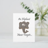 Elephants vergeten nooit briefkaart (Staand voorkant)